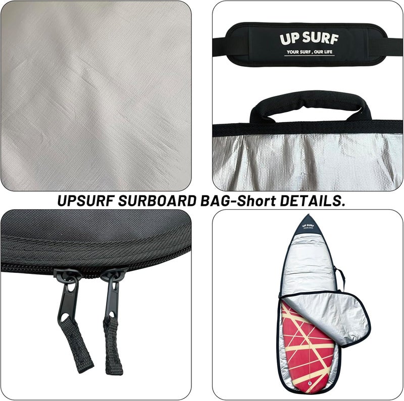 UP SURF Surfboard bag, Daylight Bags for Fun and short boards, Size 5’4”,5’8”,6’0",6'4",6'8" Surfboard cover for Storage and Transport Surfboard - Image 5